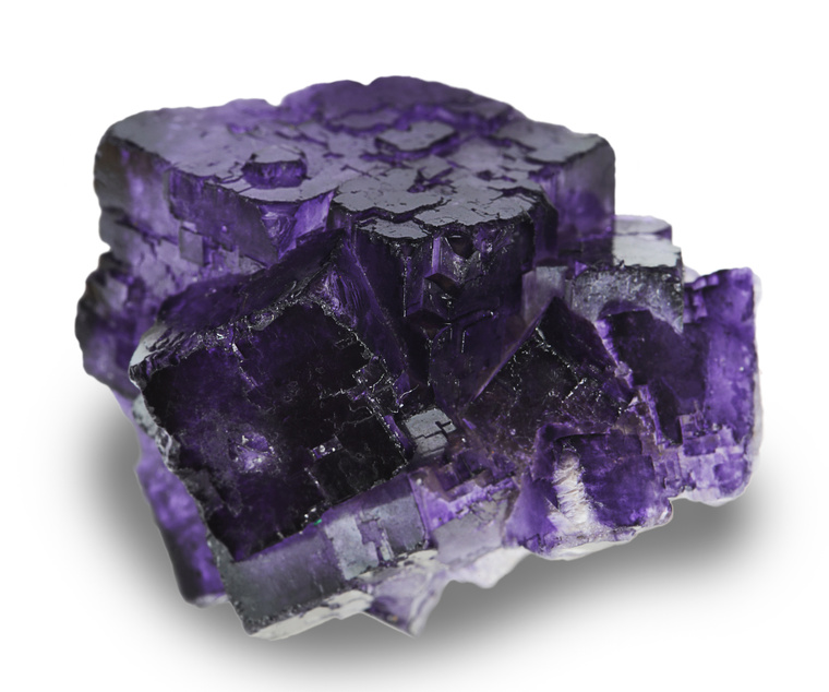 Purple flourite crystals